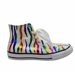 Converse Chuck Taylor All‎ Star High Top Rainbow Zebra Ribbon Junior Size 5